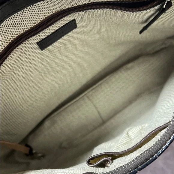 Dooney and Bourke Brown Croc-Embossed Leather Shoulder Bag - Picture 6 of 6